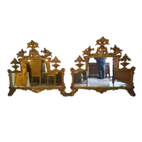 Coppia di Specchiere Lignee Bolognesi Dorate dell’800