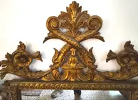 Coppia di Specchiere Lignee Bolognesi Dorate dell’800