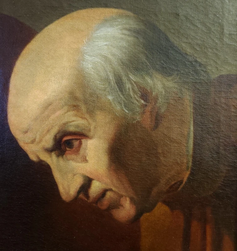 Olio su Tela dell'800 "Il Notaio", Scuola Veneta