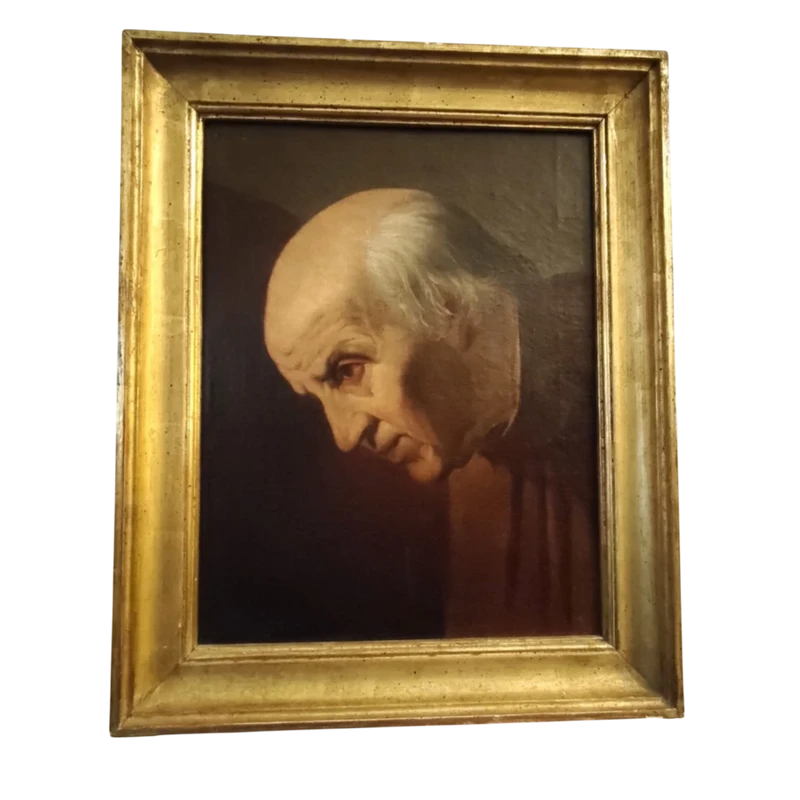 Olio su Tela dell'800 "Il Notaio", Scuola Veneta