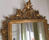 800 wooden mirror gilded Bolognese
