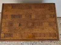 Rare 18th-century Bolognese walnut three-drawer cabinet.