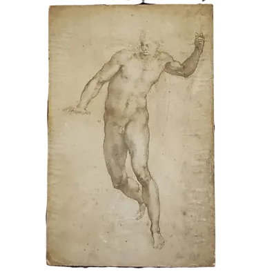 Charcoal painting from the 20th century study of man