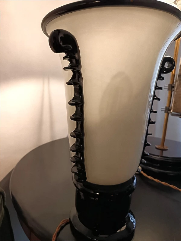 Pair of Murano glass paste vases 1940s Art Deco