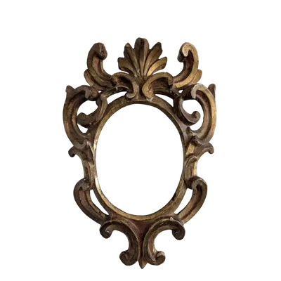 Cadre ovale en bois sculpté et doré - Fin du XVIIe siècle