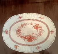 Zuppiera con coperchio e vassoio in porcellana Herend inizio XX secolo