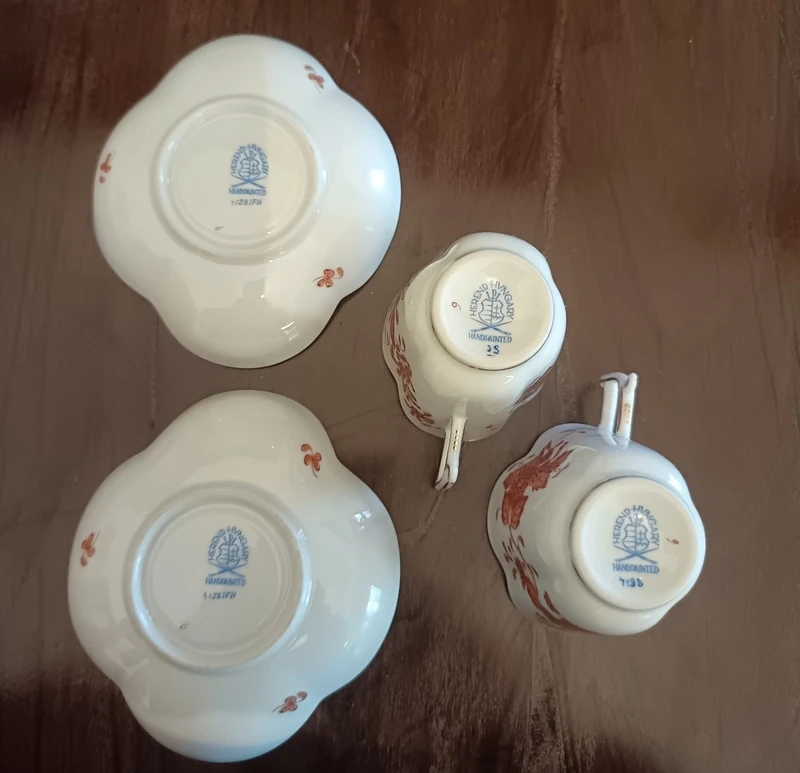 Servizio caffè Herend in porcellana, inizio XX secolo