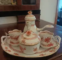 Servizio caffè Herend in porcellana, inizio XX secolo
