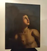 Oil on canvas dated 1600 - St. Sebastian, attributed to Cesare Gennari (1637-1688)