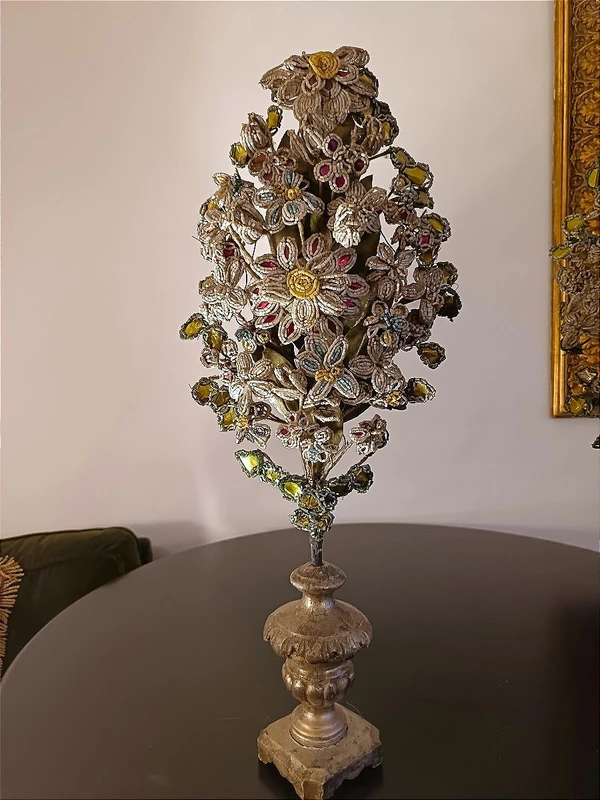 Coppia di palme XIII secolo con perline di Murano