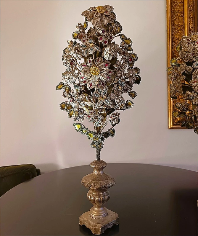 Coppia di palme XIII secolo con perline di Murano