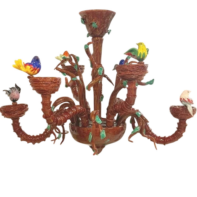 Coppia di lampadari Murano modello Ca’ Rezzonico 1960