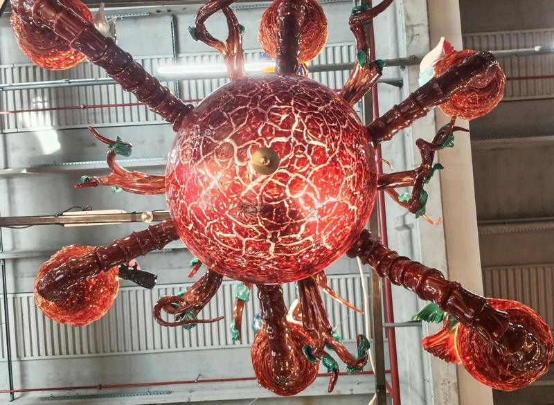 Coppia di lampadari Murano modello Ca’ Rezzonico 1960