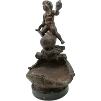 Antique bronze sculpture " child dolphin" signed Vincenzo Cinque late 19th century