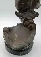 Sculpture ancienne en bronze "enfant dauphin" signée Vincenzo Cinque fin 19ème siècle