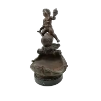 Sculpture ancienne en bronze "enfant dauphin" signée Vincenzo Cinque fin 19ème siècle