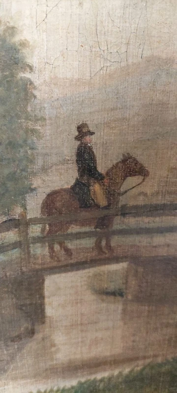 Grande dipinto olio su tela 2 mt x 1,50 mt- paesaggio animato - Charles Louis Verboeckhoven