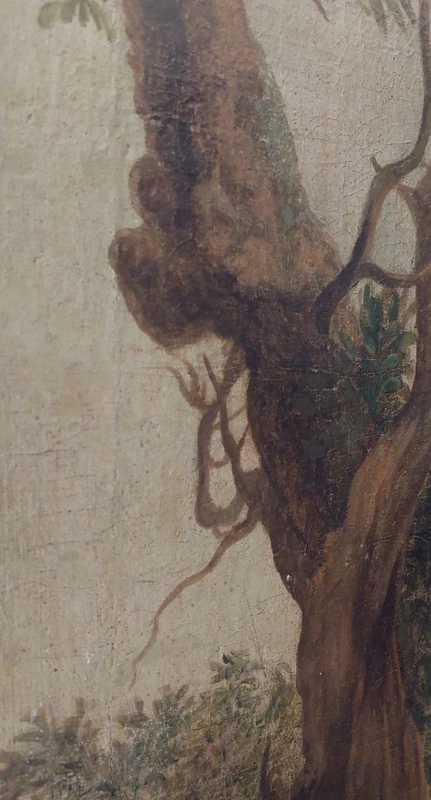 Grande peinture à l'huile sur toile 2 m x 1,50 m - paysage animé - Charles Louis Verboeckhoven