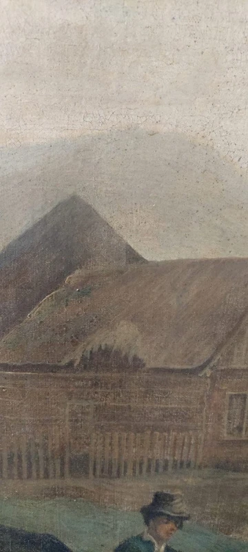 Grande peinture à l'huile sur toile 2 m x 1,50 m - paysage animé - Charles Louis Verboeckhoven