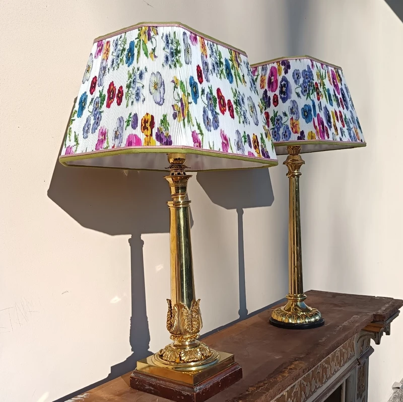 2 lampes en fonte de bronze - fin du 19e siècle