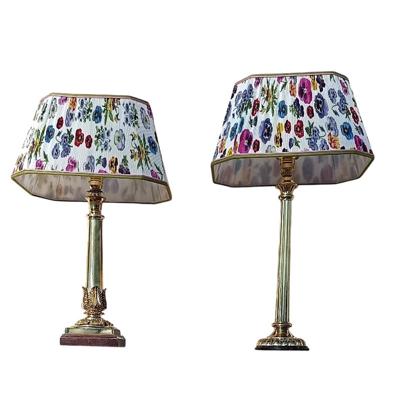 2 lampes en fonte de bronze - fin du 19e siècle