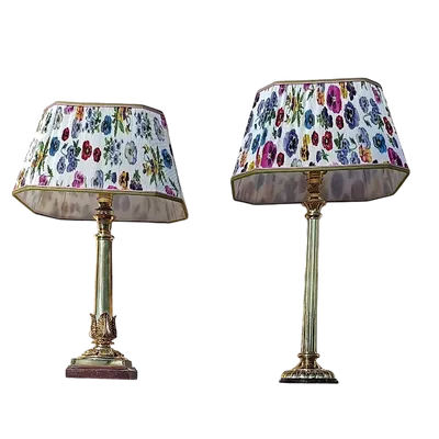 2 lampes en fonte de bronze - fin du 19e siècle