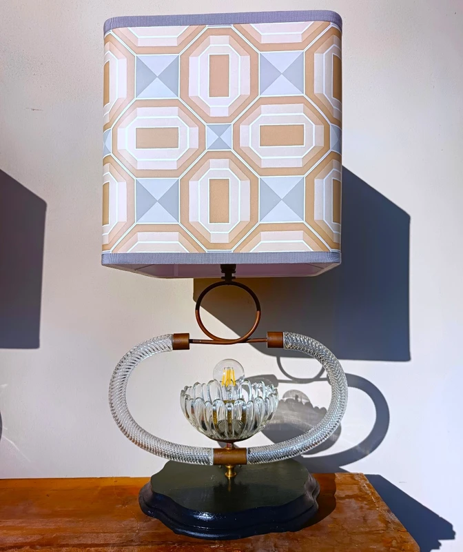 2 lampes en verre de Murano 1930-1940