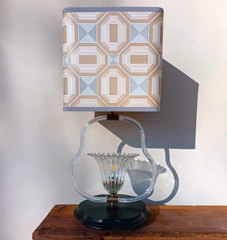 2 lampes en verre de Murano 1930-1940