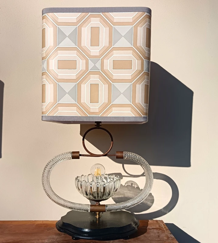 2 lampes en verre de Murano 1930-1940