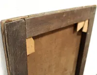 Ancienne peinture à l'huile sur toile du 18e siècle "Saint Joseph avec l'enfant