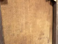 Ancienne peinture à l'huile sur toile du 18e siècle "Saint Joseph avec l'enfant