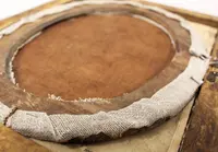 Peinture à l'huile ancienne sur toile avec cadre doré 18ème siècle