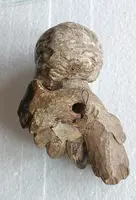 Tête d'ange en bois doré et argenté 18e siècle