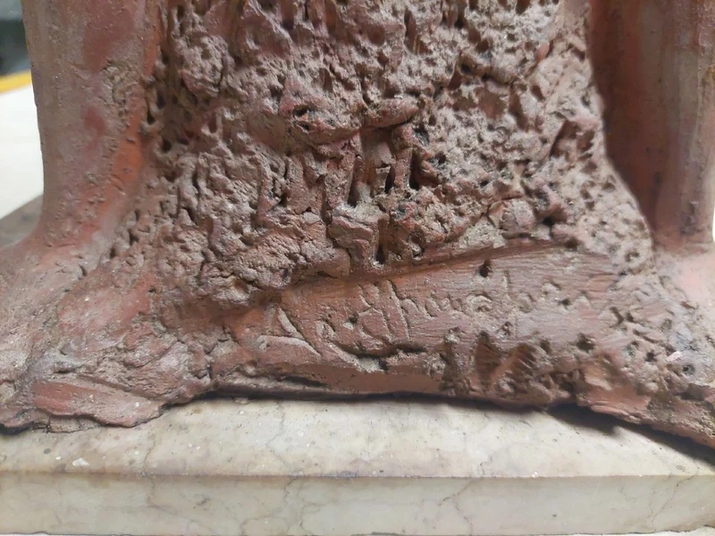 FEMALE NUDE SCULPTURE "ALBERTO SPARAPANI" TERRACOTTA SIGNED