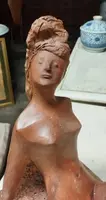 FEMALE NUDE SCULPTURE "ALBERTO SPARAPANI" TERRACOTTA SIGNED