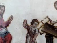 Scena sacra – dipinto ad olio su vetro, fine XVIII secolo