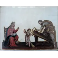 Scena sacra – dipinto ad olio su vetro, fine XVIII secolo