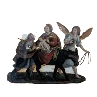 Dipinto olio su vetro raffigurante la Fuga in Egitto – fine XVIII secolo