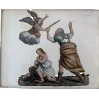 Dipinto olio su vetro raffigurante il Sacrificio di Isacco – fine XVIII secolo