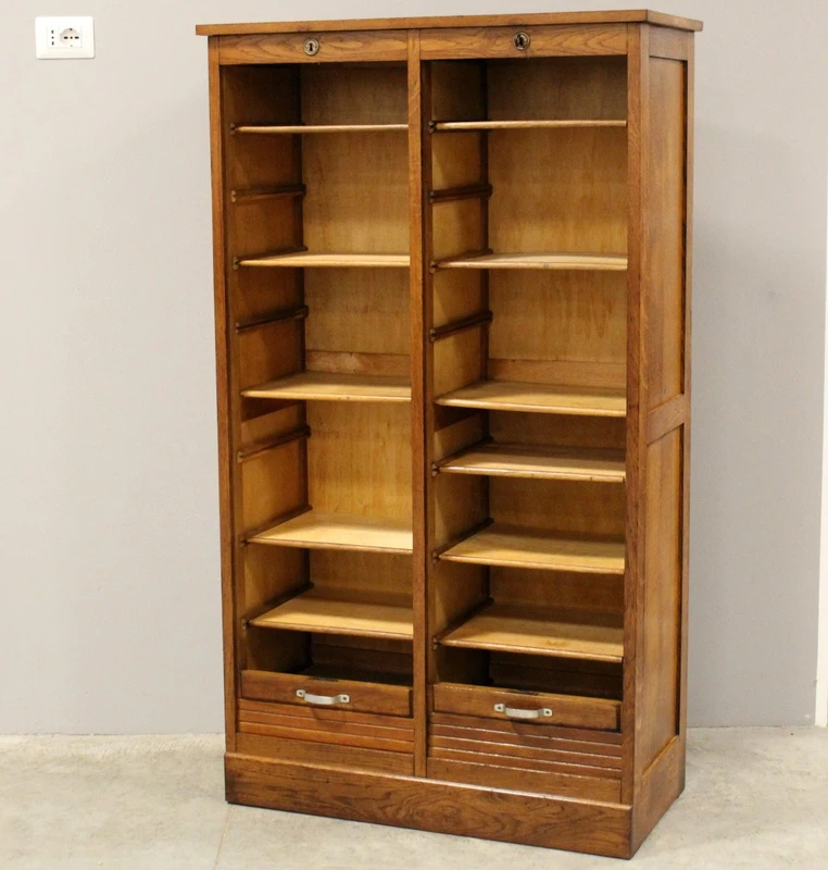 Antico classificatore serranda archivio schedario