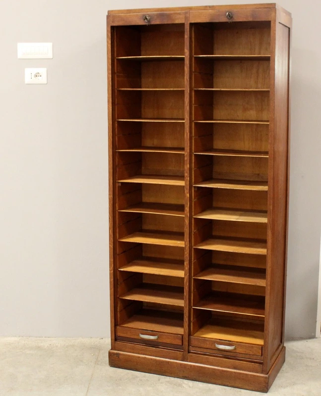 Antico classificatore serranda archivio schedario