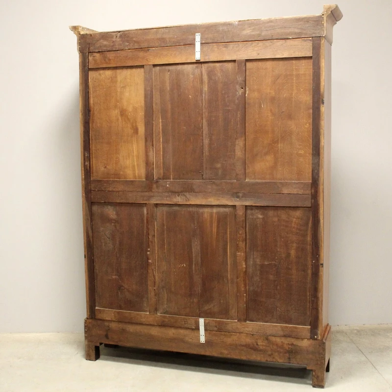 Bibliothèque ancienne Louis Philippe en noyer 19ème siècle