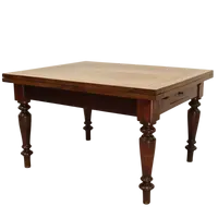 Antico tavolo allungabile a tiri Luigi Filippo in noce 19°secolo