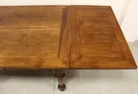 Antico tavolo allungabile a tiri Luigi Filippo in noce 19°secolo