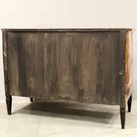 Antico cassettone comò Luigi XVI in noce intarsiato 18°secolo