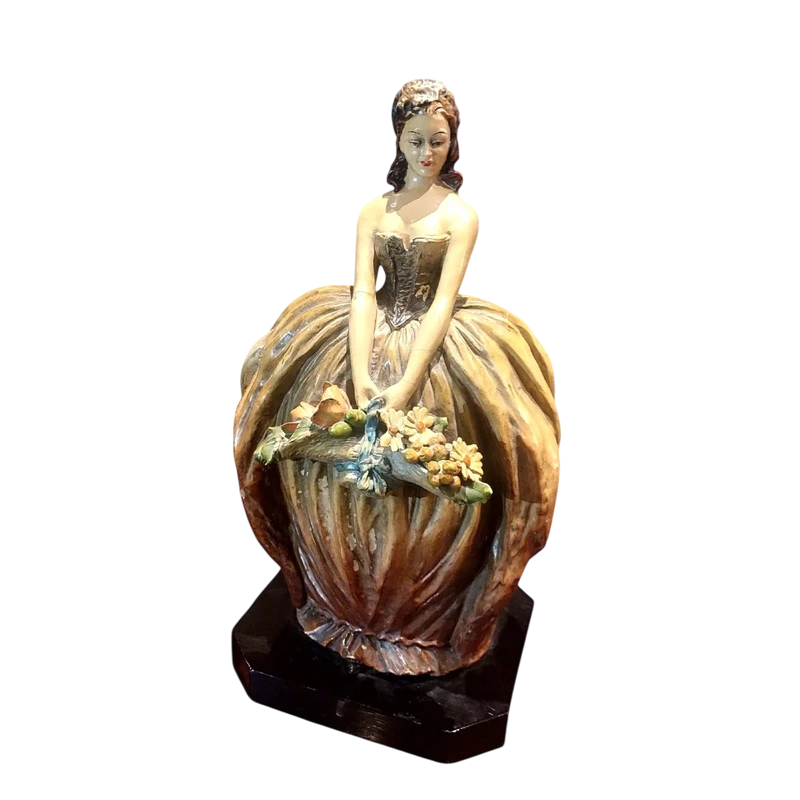 Importante Opera In Terracotta Dipinta MOLLICA Anni 30 firmata 35 Cm