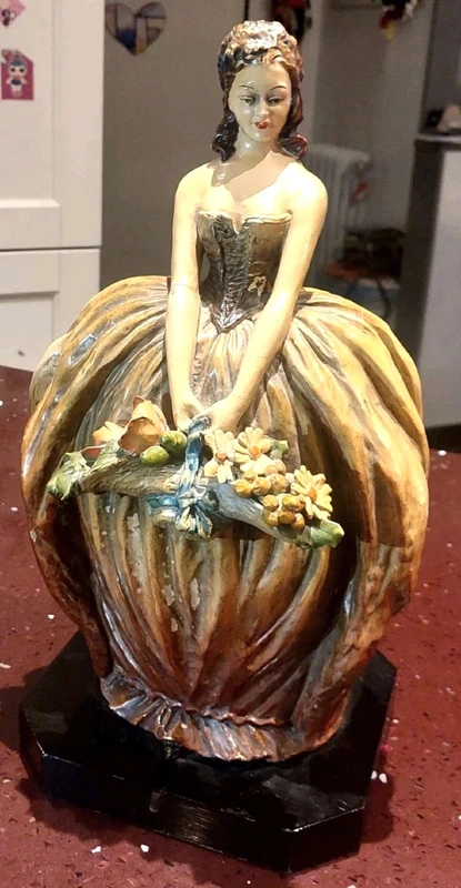 Importante Opera In Terracotta Dipinta MOLLICA Anni 30 firmata 35 Cm