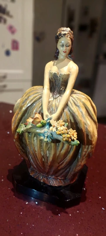 Importante Opera In Terracotta Dipinta MOLLICA Anni 30 firmata 35 Cm