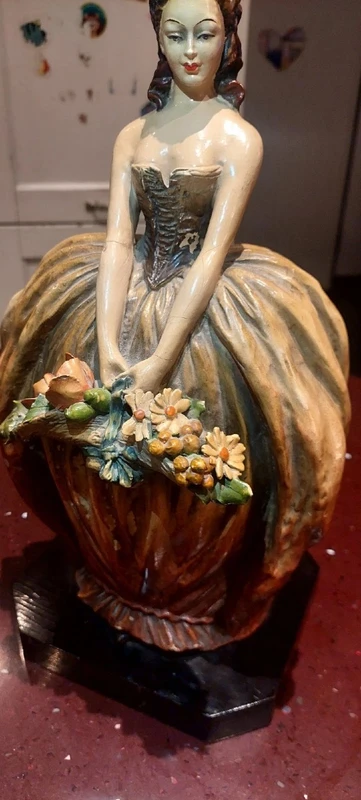 Importante Opera In Terracotta Dipinta MOLLICA Anni 30 firmata 35 Cm