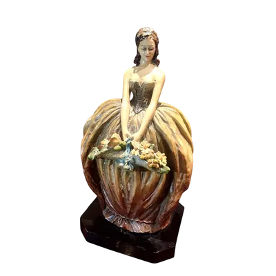 Importante Opera In Terracotta Dipinta MOLLICA Anni 30 firmata 35 Cm